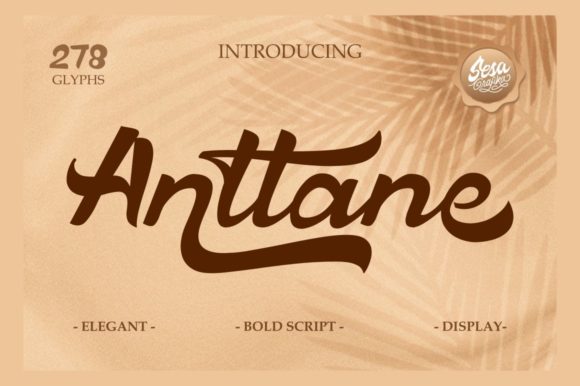 Anttane: A Bold and Retro Script Font for Web Design