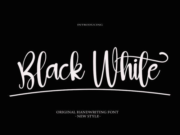 Black White: A Sweet Handwritten Font for Creative Branding