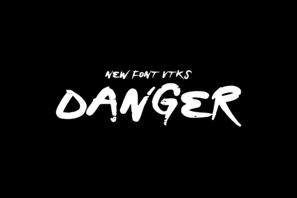 Discover Danger: A Trendy Brushed Handwritten Font for Creative Projects