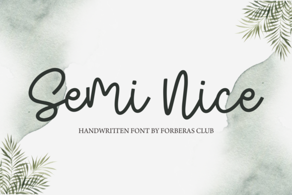 Elevate Your Brand with Semi Nice: A Premium Script Font