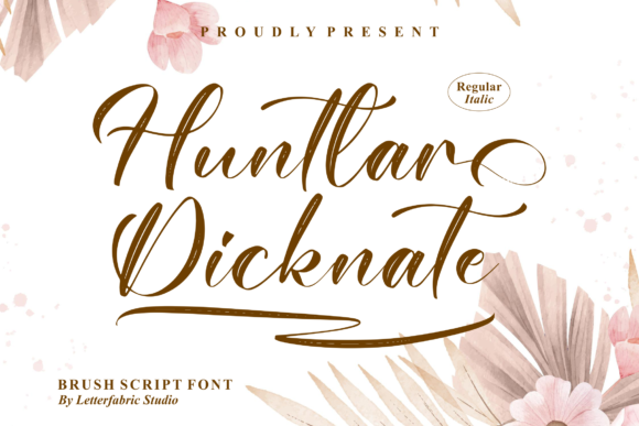 Huntlar Dicknate: A Charming Script Font for Crafters