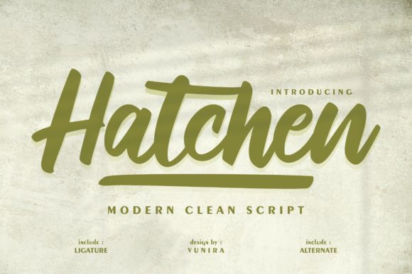 Transform Your Brand with Hatchen: A Bold and Brushed Font